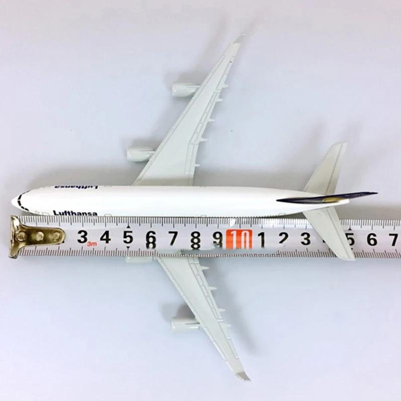 Модель самолета в масштабе 1/400, 16 см, Lufthansa Airbus A380, литая металлическая модель самолета, домашние аксессуары, украшения