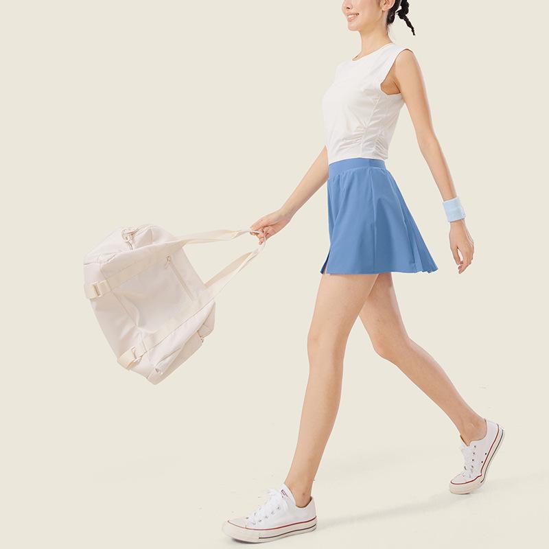 Women's Quick-Dry High Waist Tennis & Fitness Skirt with Built-in Shorts
