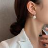 Модные романтические серьги с жемчугом, ювелирные изделия из циркония, золотые серьги-капли для женщин, темпераментные украшения для свадебной вечеринки, оптовая продажа