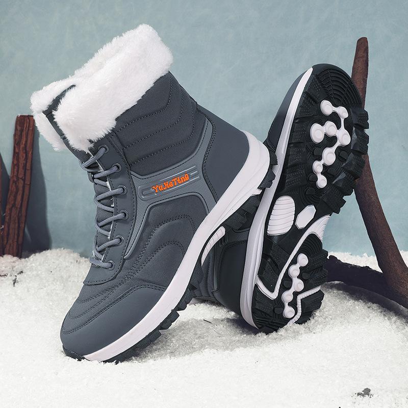 Женская уличная обувь высокие зимние ботинки водонепроницаемые и нескользящие зимние теплые с бархатной подкладкой утолщенные мужские и женские походные ботинки морозостойкие ботинки