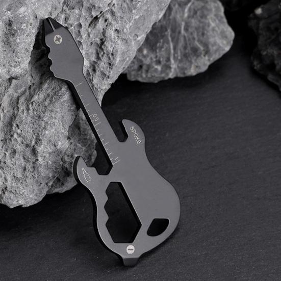 Отвертка EDC в форме гитары 12 в 1 универсальная со шкалой многофункциональная углеродистая сталь устойчивая к ржавчине открывалка для бутылок EDC Главная