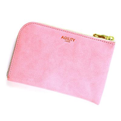 AGILITY affa "Умный кошелек" Кошелек для смартфона с L-образной молнией, Натуральная кожа коровы, Мини-кошелек размера смартфона, Маленький кошелек