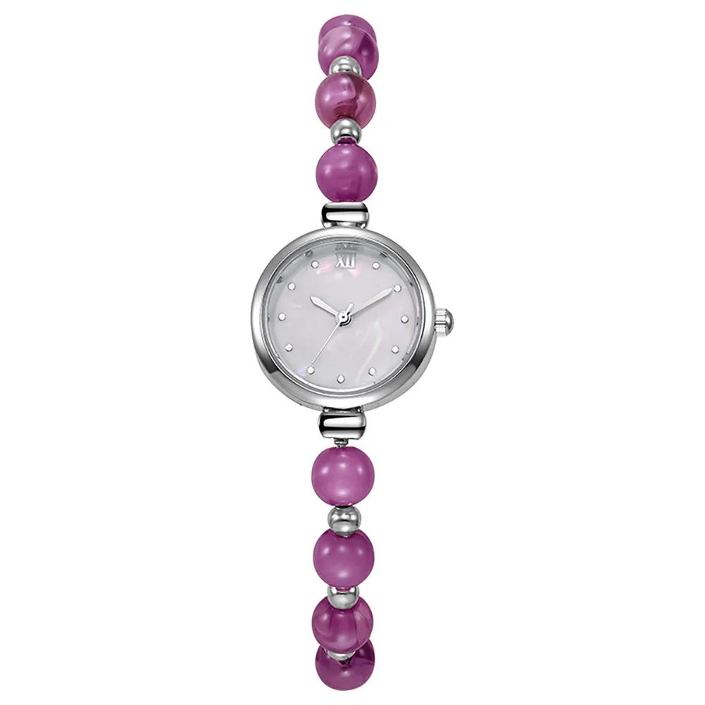 Fashion Pearls Bracelet Strap Wristwatch Elegant Small Dial Quartz Watch Daily Accessory For Ladies Reloj Mujer Without Box