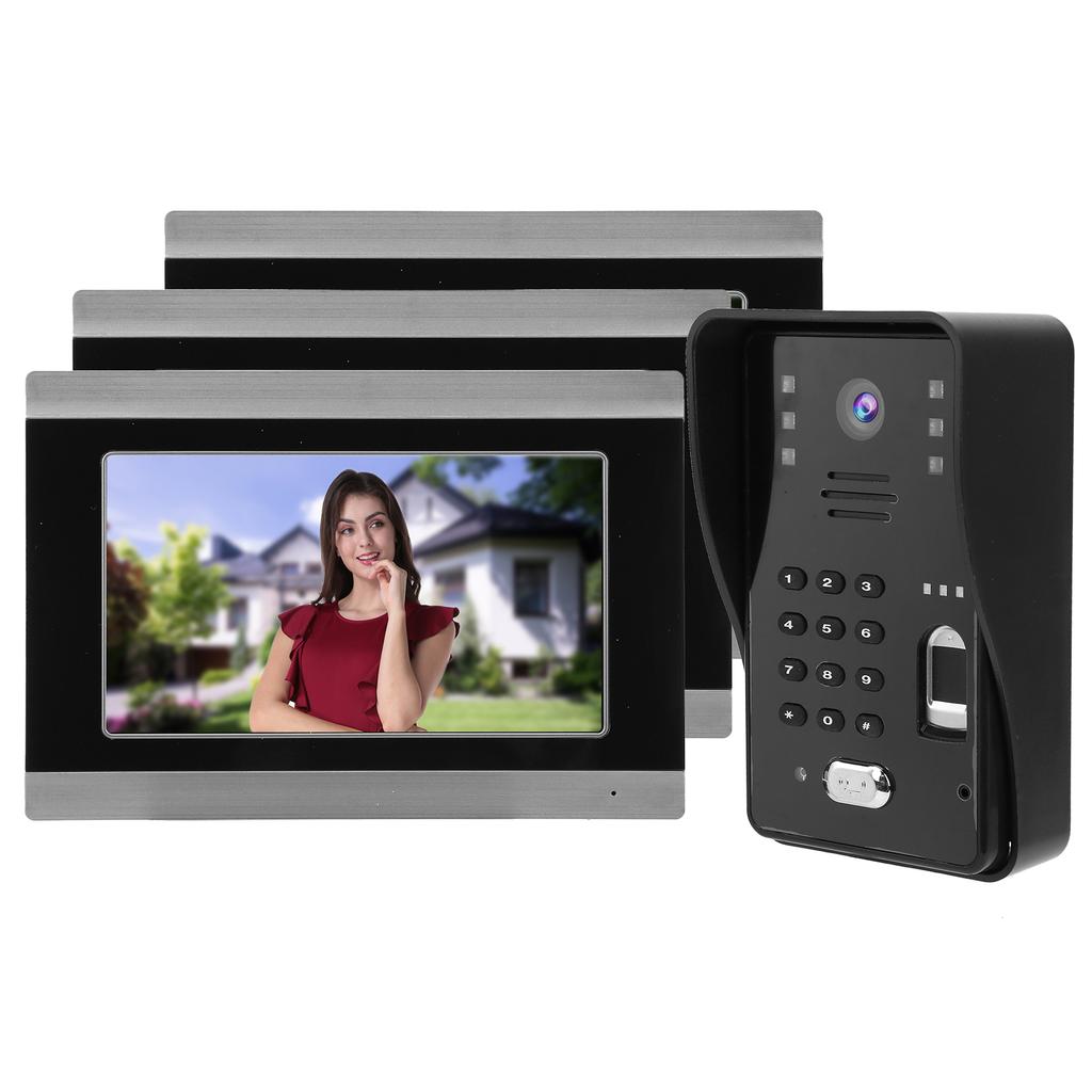 7in WiFi Video Doorbell Wired 3in1 Password with IC Fingerprint Access Control for TUYA Wifi APP