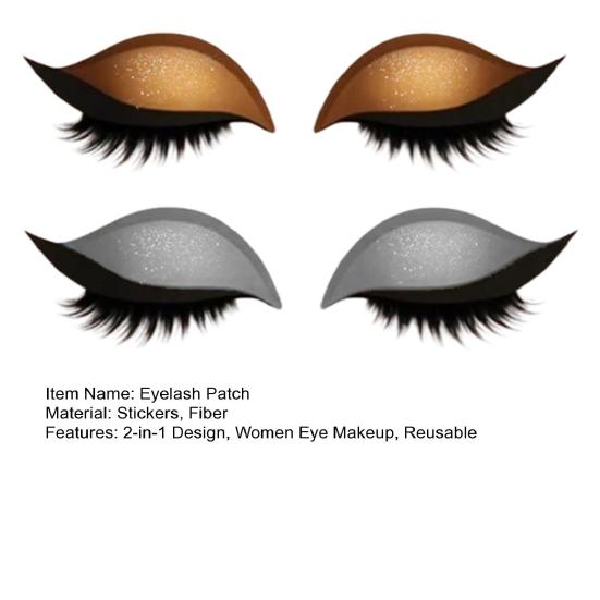 2 Lazy Stickers Eye Shadow Eyelash Pairs Reusable Eye Makeup Stickers