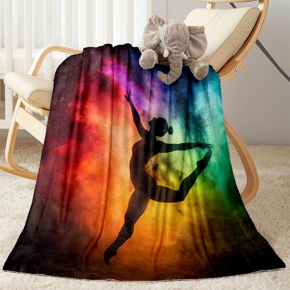 Dreamy Ballerina Flannel Blanket - Soft and Comfortable, Suitable for Sofas, Beds, Offices, Travel, and All Seasons, Making It A Perfect Holiday Gift.
