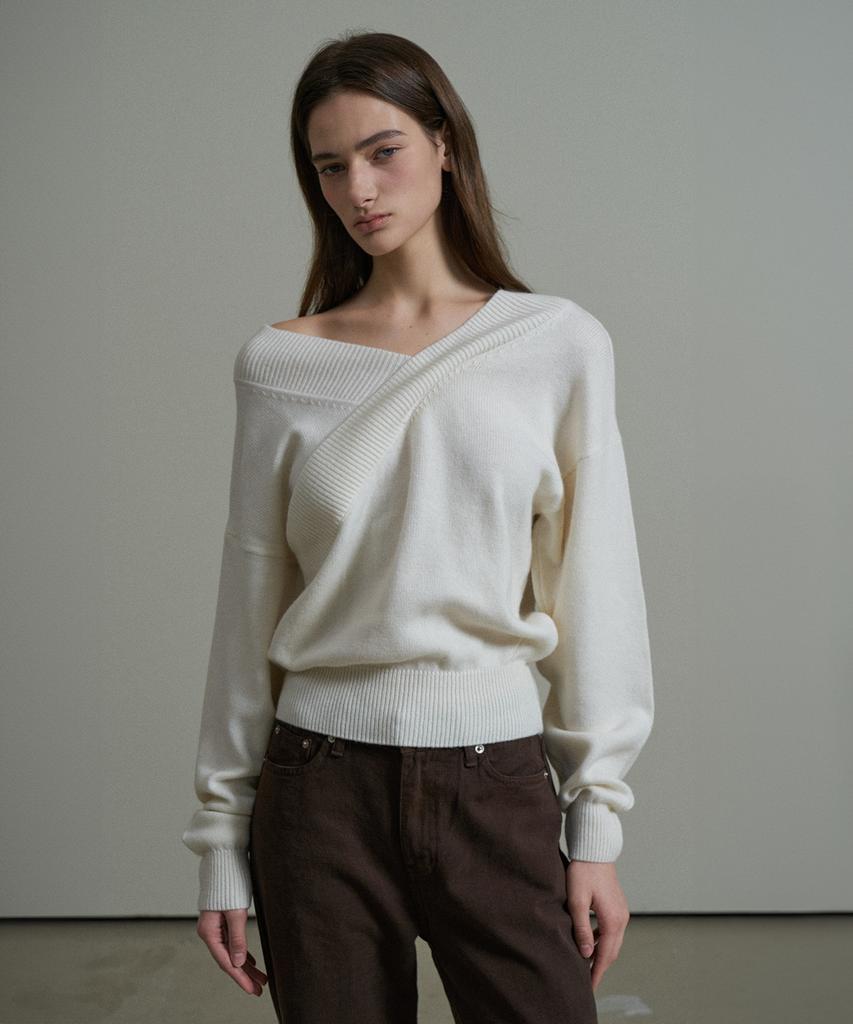 VERBOM Merino Wool Wrap Knit_Ivory