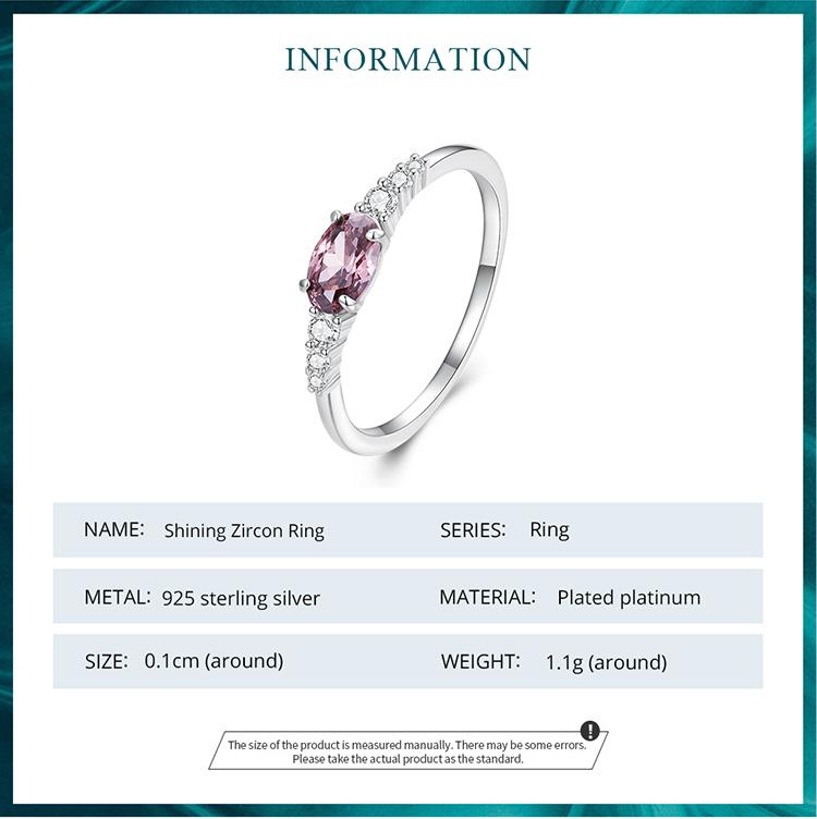 BAMOER из стерлингового серебра 925 пробы, простое кольцо с драгоценным камнем для женщин, кольцо с зеленым цирконием, ювелирные изделия, свадебный подарок на свадьбу