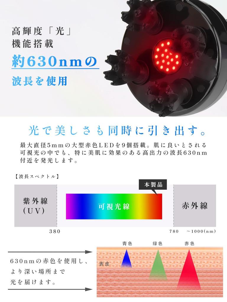 EMS Head Spa электрическая щетка для кожи головы Эстетический уход за кожей головы Яркий красный светодиод IPX7 Водонепроницаемый 3D-вибрационный беспроводной косметический прибор Эргономичный