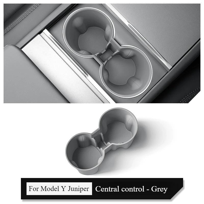 Cup Holder for Tesla Model Y Juniper 2025 Center Console Storage Box Armrest Organiser Non-slip Insert Phone Holder Accessories