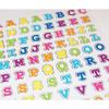 80 Alphabet Stickers - Rainbow - 1 Cm