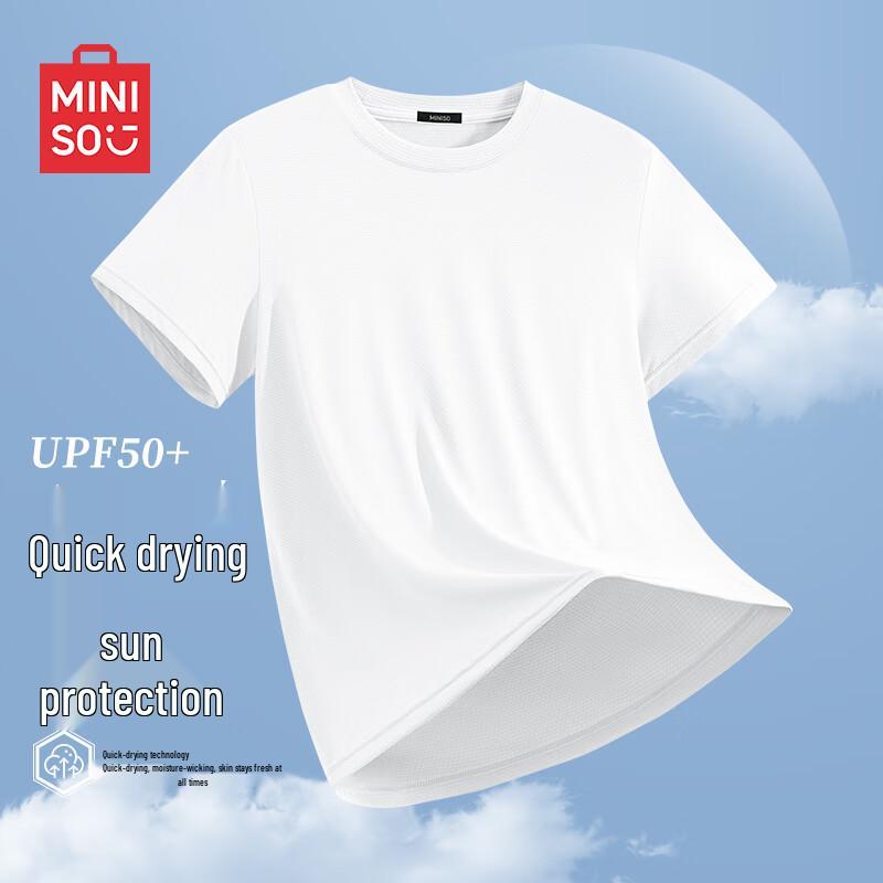 MINISO Men's Cool Ice Silk Quick-Dry Short Sleeve T-Shirt