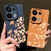 Чехол с цветочным узором «Цветы апельсина» для Xiaomi 14T 13T 11T Pro Funda Redmi Note 14 13 12 11 Pro 5G 4G Силиконовая накладка с текстурой кожи