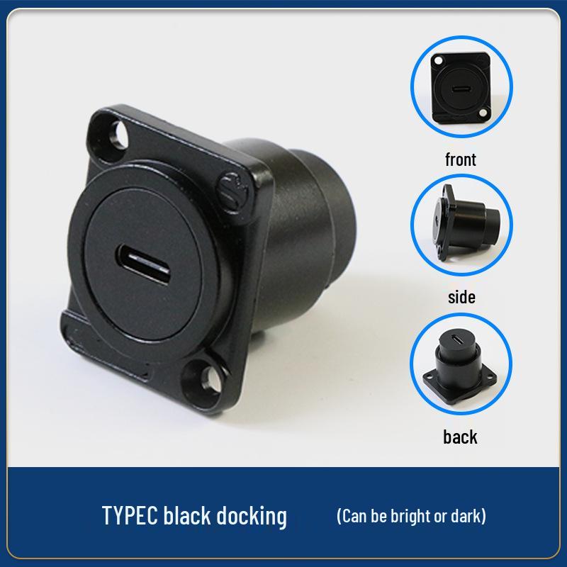 Type-D USB Wall Socket Mount: Dual Port Solderless Pass-through Adapter