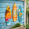 Retro Beach Surfboard Decor Colorful Wooden Surfboard Sign Funny Surfboard Ornaments  Summer Home