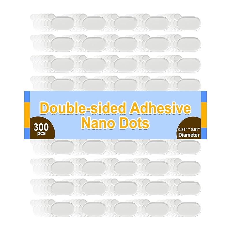 100Pcs Double Sided Adhesive Putty with Pull Tabs, Clear Dots 0.31''x0.51'' Removable Sticky Tack, Adhesive Poster Stick dots Putty Stick Tack for