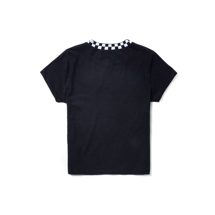 Vans Женская футболка с круглым вырезом в клетку X Disney Mickey, черные VN0A3UHFBLK