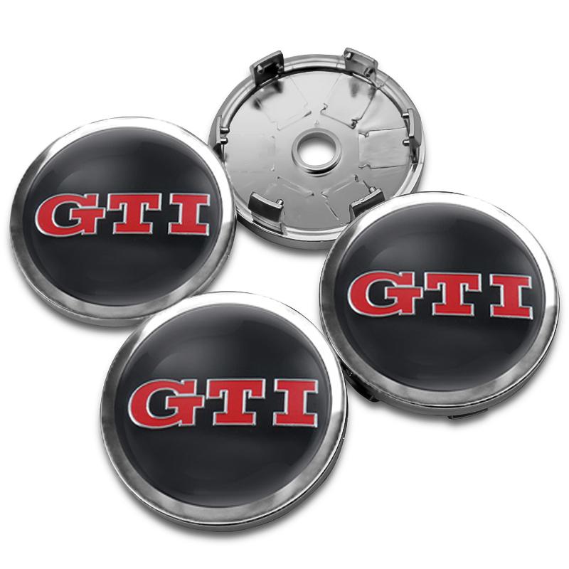 VW 4Pcs 56mm 60mm Car Wheel Center Hub Cap Cover Emblem Stickers For Volkswagen VW GTI Polo Golf Passat Tiguan Arteon Touareg Caddy