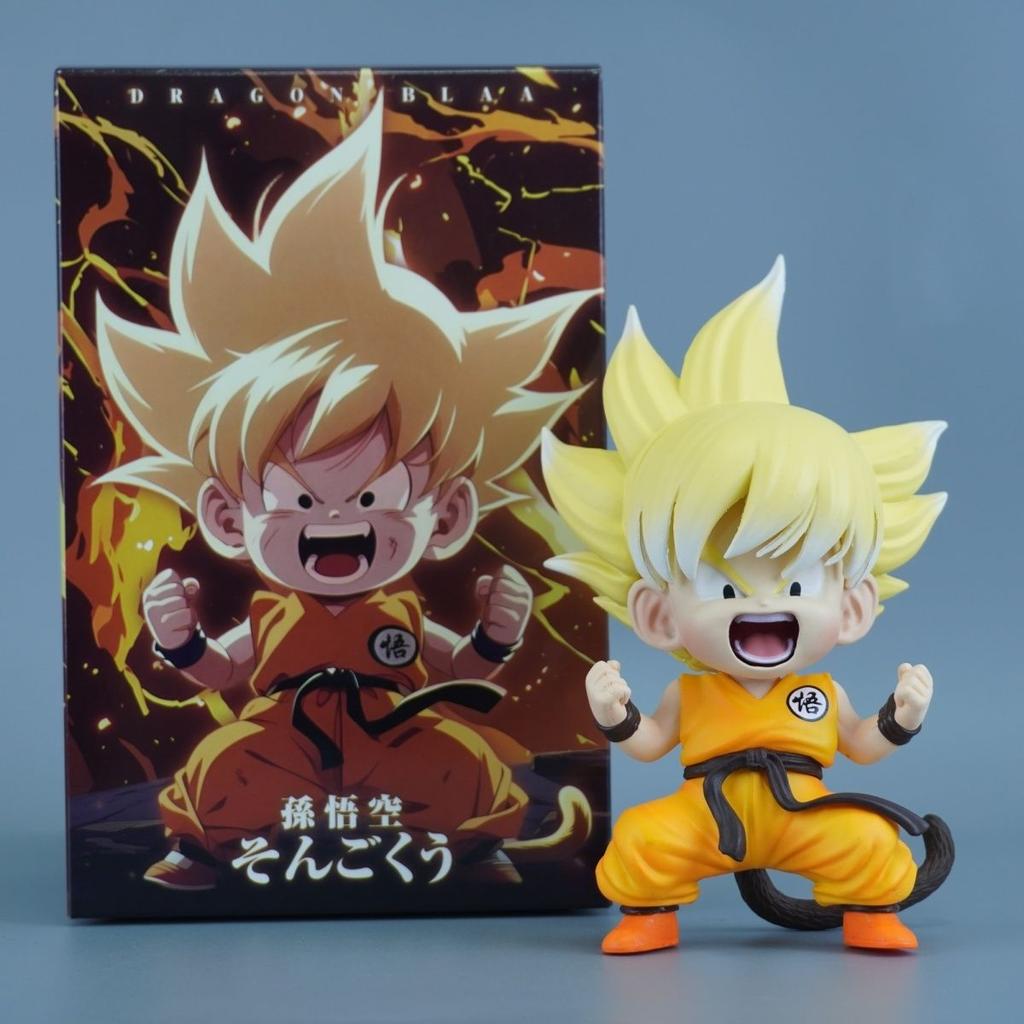 LK Studio Dragon BallZ Wukong SSj3 5.11Inch/13cm Can be Move PVC Roar Sitting posture Mini Favorites Figure hot toys Gifts