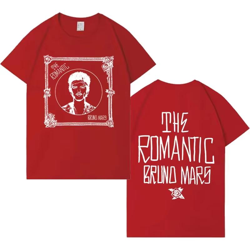 Singer Bruno Mars New Album Pop Tshirt Unisexs Women Casual Short Sleeve Tshirt Unisexs Aesthetic Breathable 2026 Summer new Top