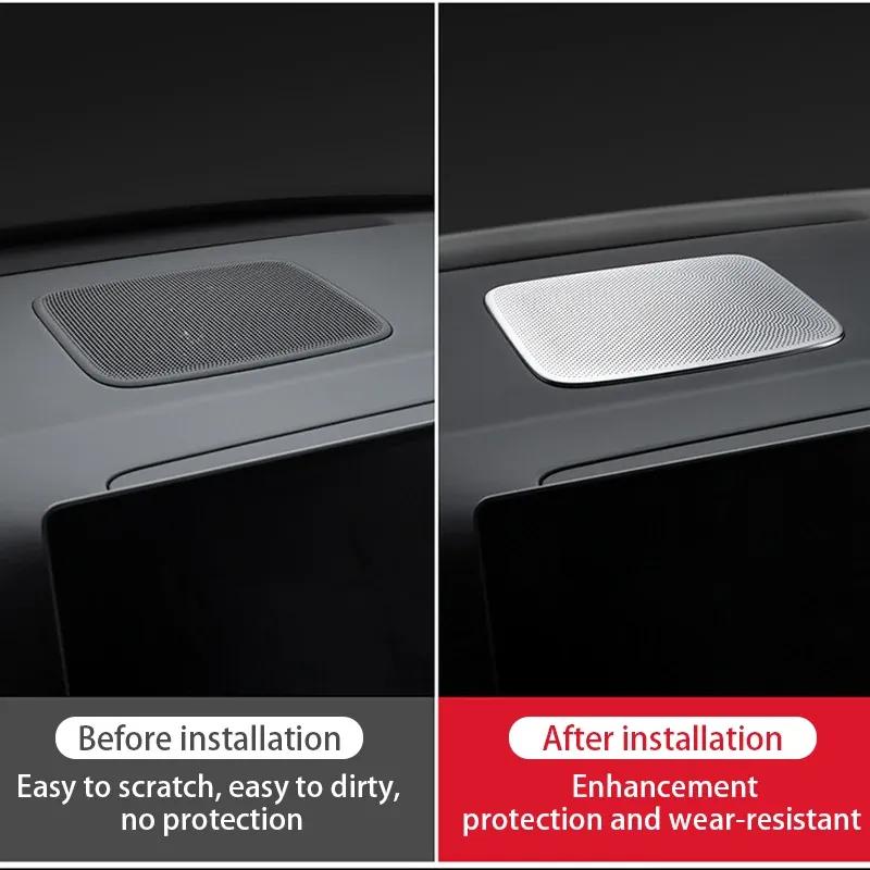 For LiXiangL6 L7 L8 L9 -2025 Car Dashboard Horn Cover Stainless Steel Speaker Protective Cover trument Horn Sticker