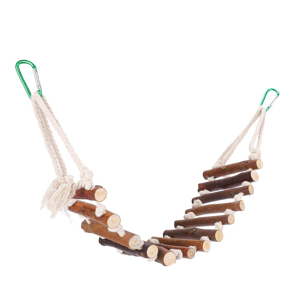 Попугаи деревянный подвесной мост 10 см хлопковая веревка для домашних птиц мягкая горизонтальная воздушная лестница