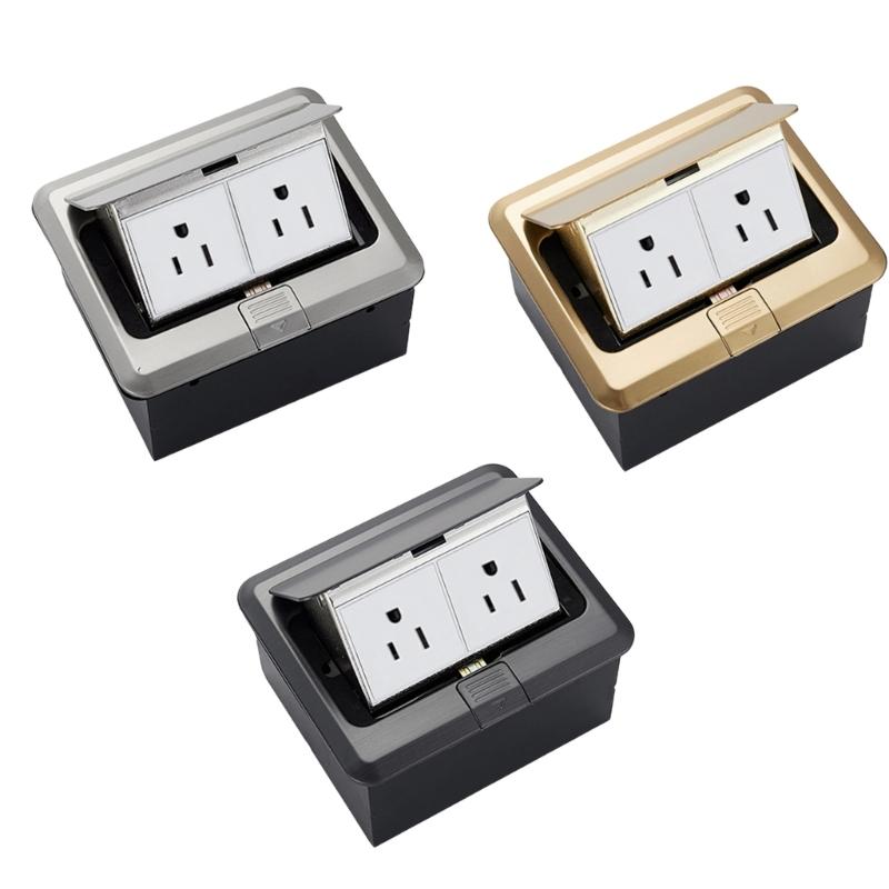 Strong Steel Ground Power Outlet with Spring Loading Popup Mechanism Corrosion Resistant Floor Port US Compatible