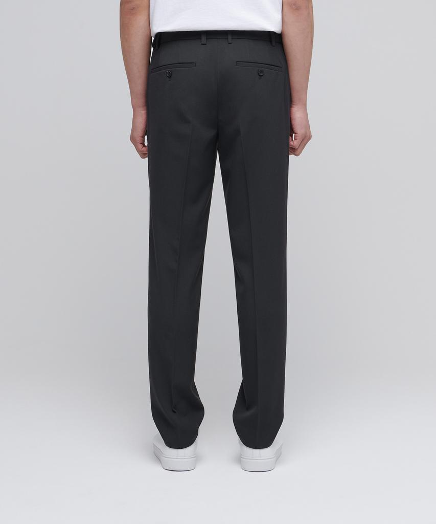 MUSINSA STANDARD Tapered Hidden Elastic Waist Length Slacks [Dark Gray]