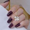 PONYKISS Стерлинговое серебро 18K золото Опал Клевер Кулон Цепочка Ожерелья для Женщин Милый Растение Тонкий Минималистичный Аксессуар