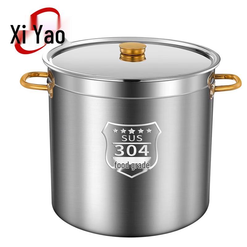 Commercial 304 Stainless Steel Soup Pot with Lid