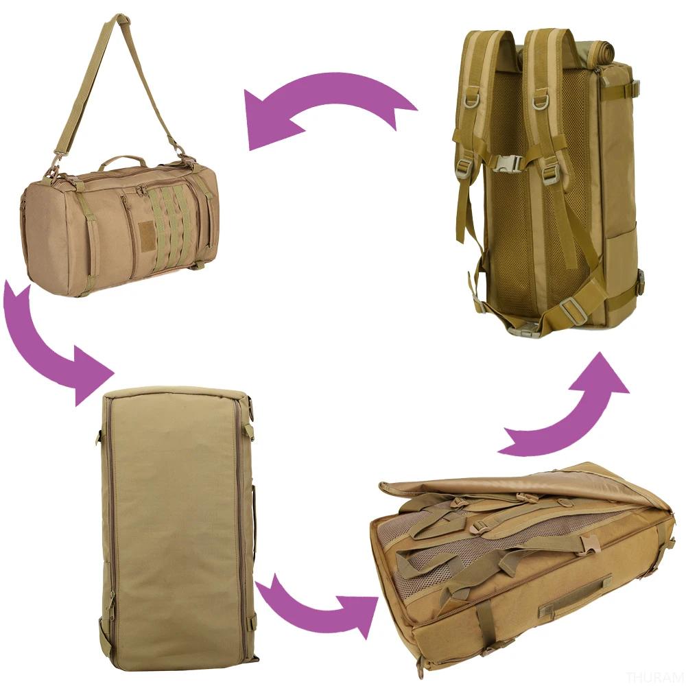 Водонепроницаемый прочный тактический рюкзак из нейлона 1000D для активного отдыха - Треккинг, Рыбалка, Охота, Кемпинг 3 в 1