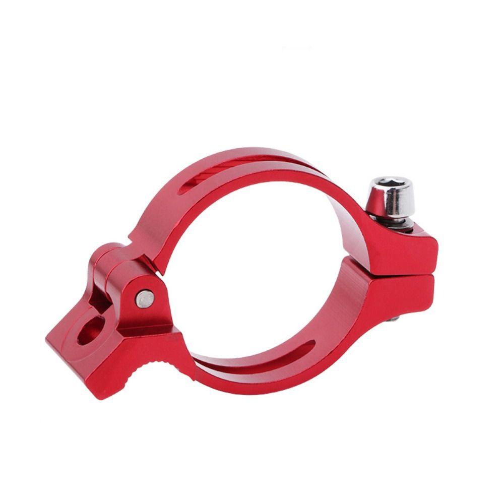Red Black Bicycle Front Derailleur Clamp Aluminum Alloy Adapter New Braze-on Convertor