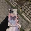 Подходит для чехла на мобильный телефон iPhone 11, матовый, сдержанный, лазерная бабочка, акриловый, продвинутый, женский, противоударный чехол