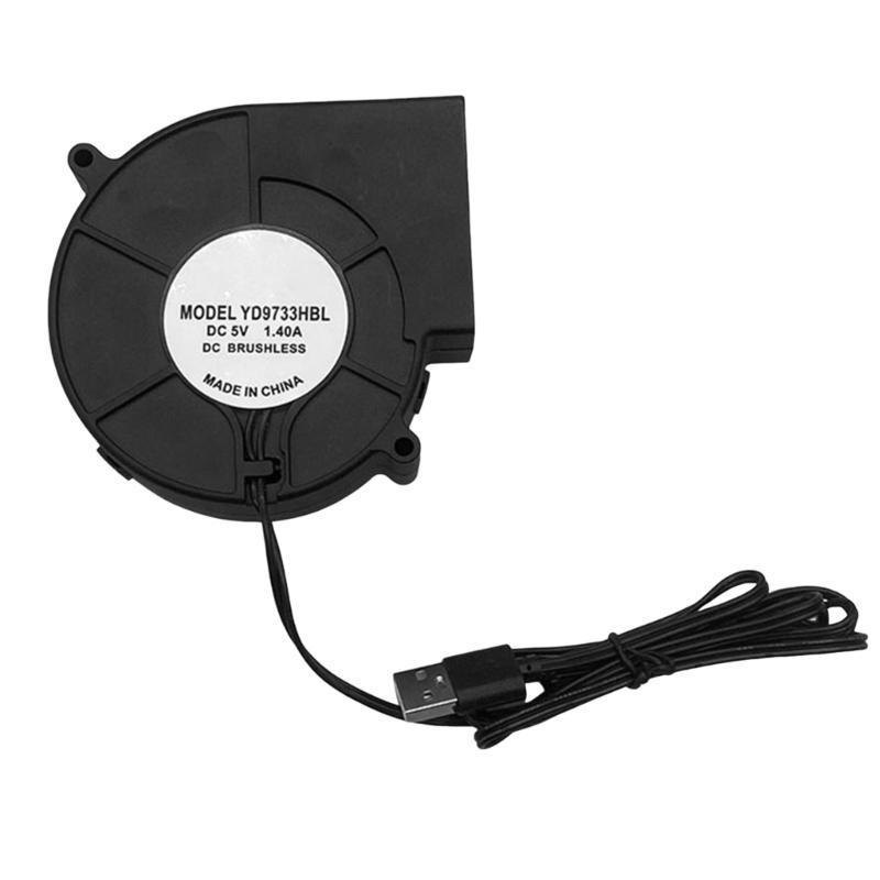 9733 5V High Speed USB Blower Fan For Indoor And Outdoor Use With Adjustable Speed Options For Enhances Air Circulation