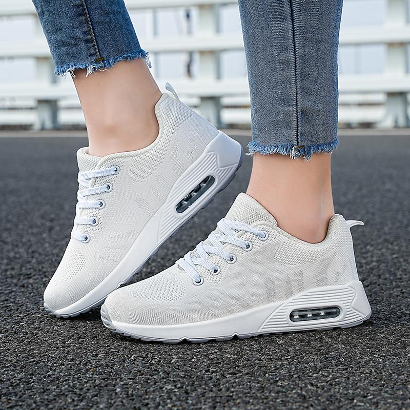 Women’s Black Running Sneakers Casual Red Sport Shoes White Walking Jogging Shoes Over Sized