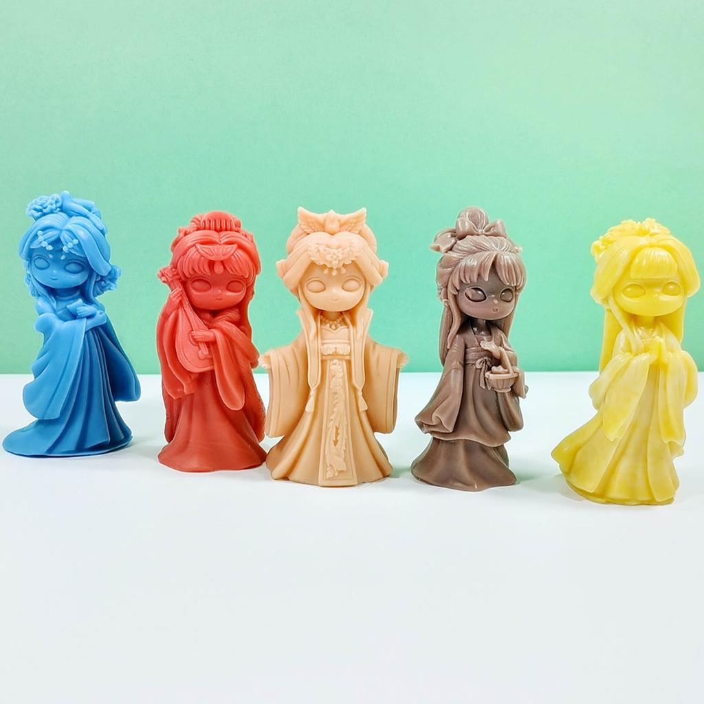 Ancient Doll Candle Silicone Mold 3D Girl Aromatherapy Plaster Soap Resin Mold DIY Chocolate Cake Baking Tool Home Decor