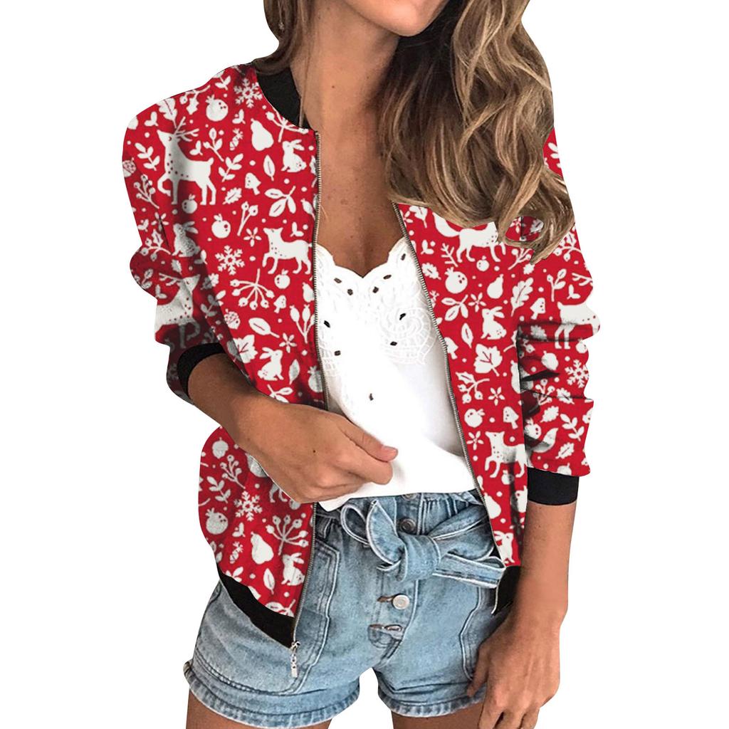 20256 autumn women's jacket zipper short 3D printing painted pattern women's fashion single item one generation