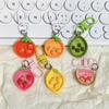 1Pcs/5Pcs Strong And Durable Gifts Women Keychain Wallet Resin Keychain Decoration Cute Fruit Keychain Hanging On Backpack
