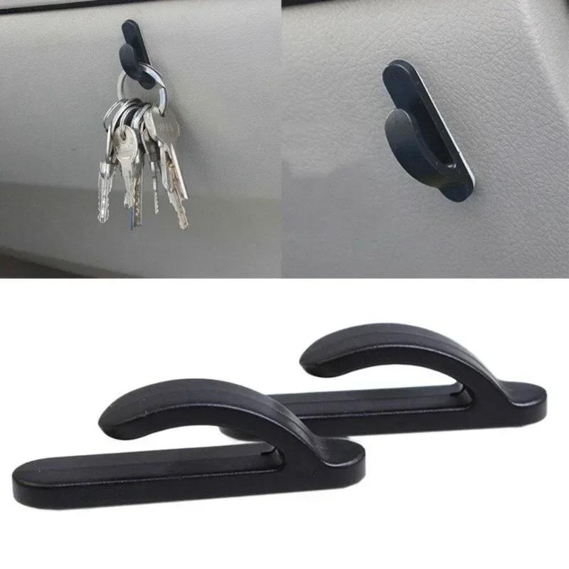 2PCS Convenient Black Auto Car Truck Self Adhesive Hook Hanger Bag Purse Organizer Holder