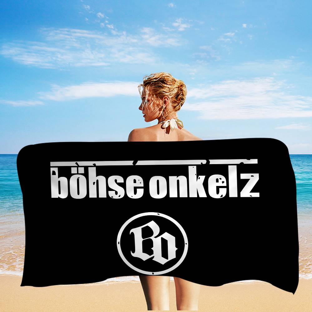Полотенце для ванной с логотипом Bohse Onkelz, микрофибра, мягкое, хорошо впитывающее, дышащее, для девочек, детей, декоративное, с мультяшным рисунком, пляжное полотенце