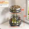 Вращающаяся кухонная полка для приправ — многофункциональный угловой органайзер для масла, соли, соуса и уксуса.