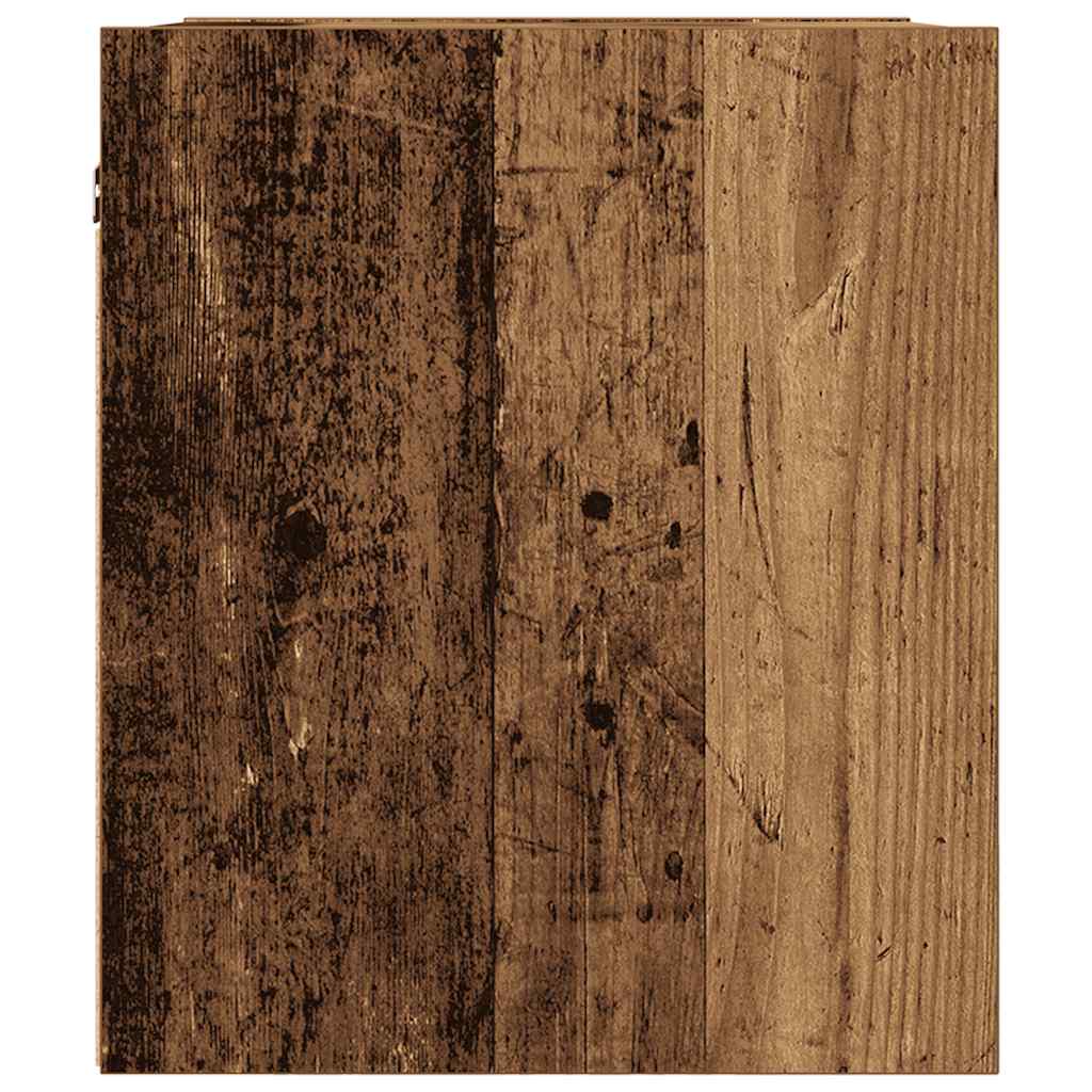 Wall Mounted Nightstand with Rustic Wood Look 38 x 34 x 40 cm