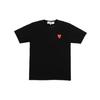 COMME des GARCONS PLAY Базовая футболка Красное Сердце Семьи 'Черный' Мужская AZ-T288-051-1