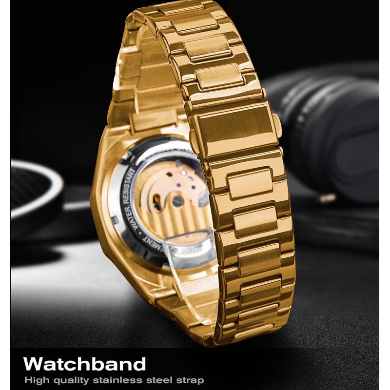 Механические часы Tourbillon Skeleton в стиле стимпанк, мужские наручные часы, водонепроницаемые, автоматические, деловые, роскошные