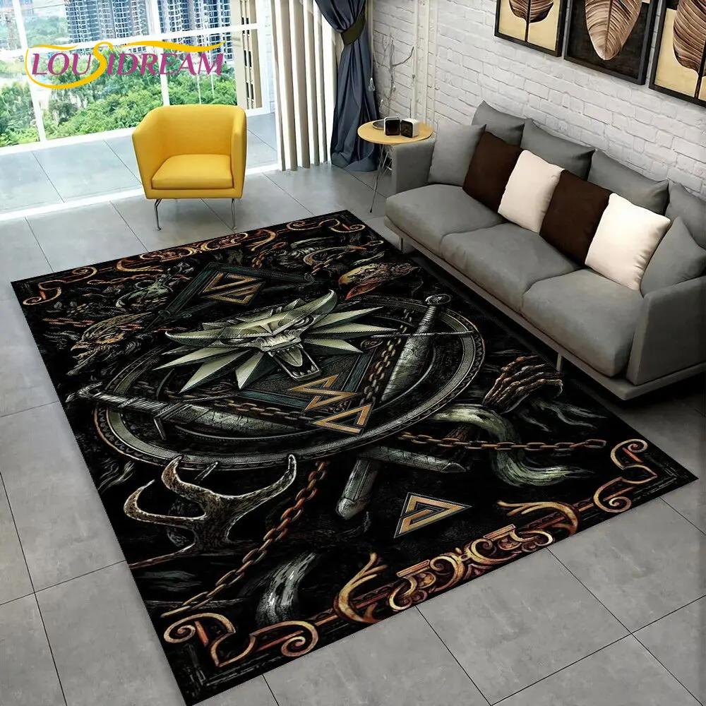 W-Witcher Game Gamer Коврик в стиле аниме, ковер для дома, гостиной, детской спальни, дивана, коврик для двери, декор, нескользящий напольный коврик