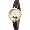 Fieldwork Cat Gut Analog Watch with Leather Strap, Women's, Black, ST162p-5