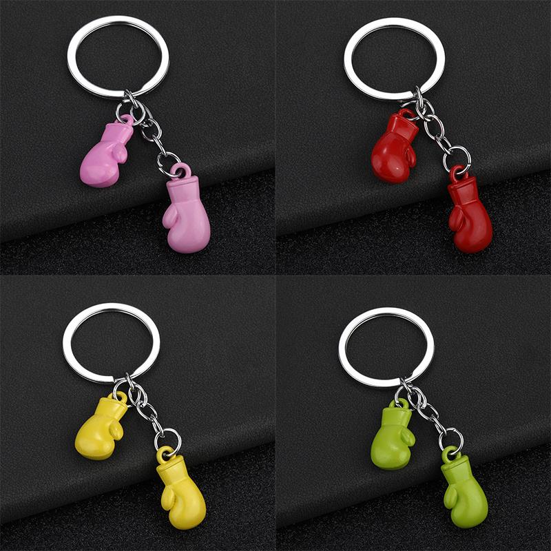 Unique Boxing Gloves Keychain Personalized Simulation Fitness Equipment Pendant For Men Women Couple Car Keys Pendant Gifts