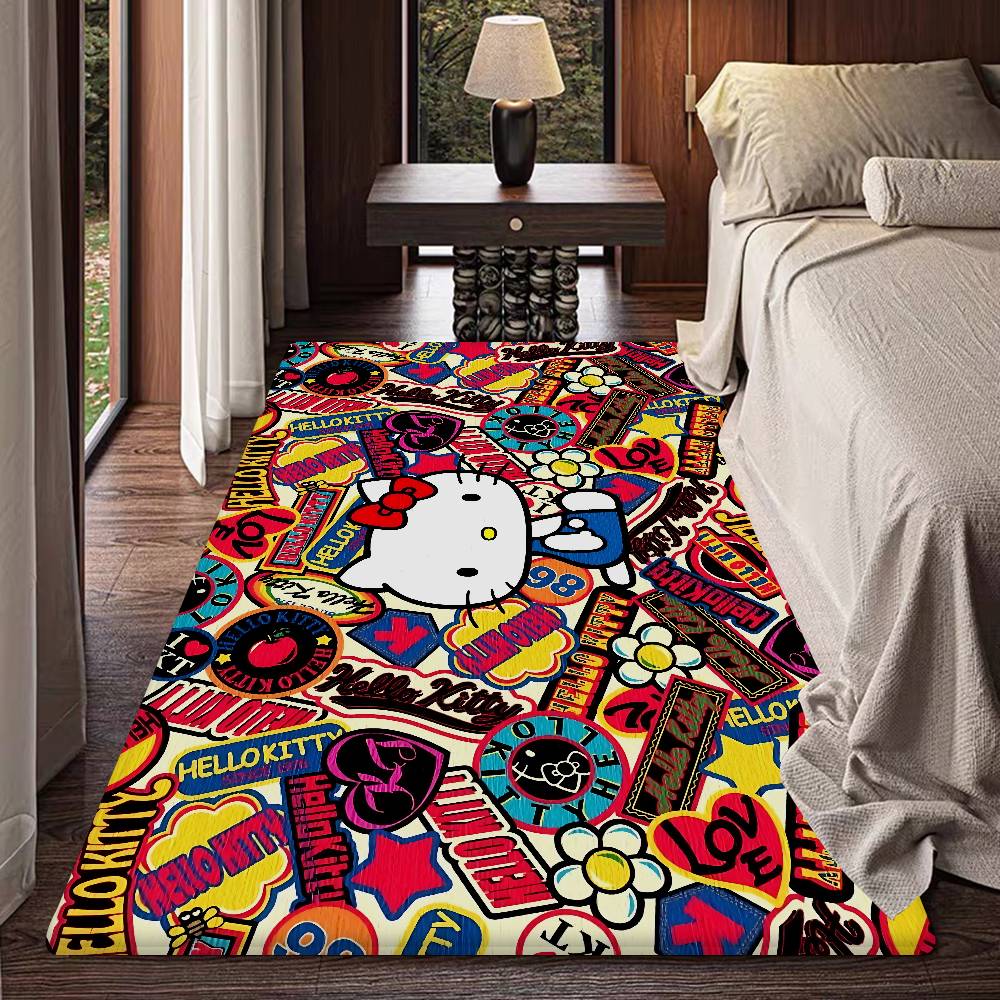 H-Hello Kitty Floor Mat Rectangle Anti-slip Home Soft Badmat Front Door Indoor Outdoor Mat Welcome Doormat