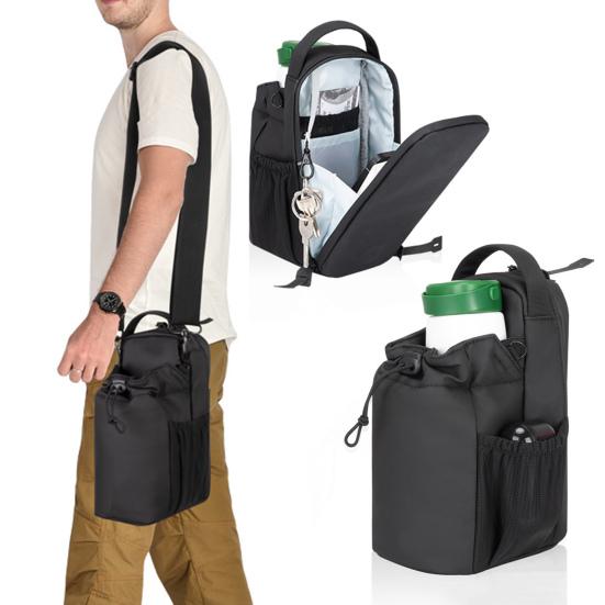 Сумка для бутылки с водой на магните объемом 1,55 л с регулируемым шнурком, водонепроницаемая, для походов, путешествий, держатель для питьевой бутылки, сумка для хранения