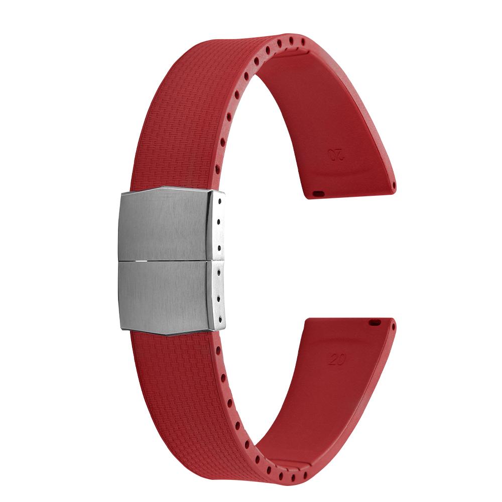 20 мм каучуковые ремешки Delugs CTS Fkm для часов с застежкой-бабочкой 4 цветов Уникальная текстура Быстросъемный ремешок для часов для брендовых часов